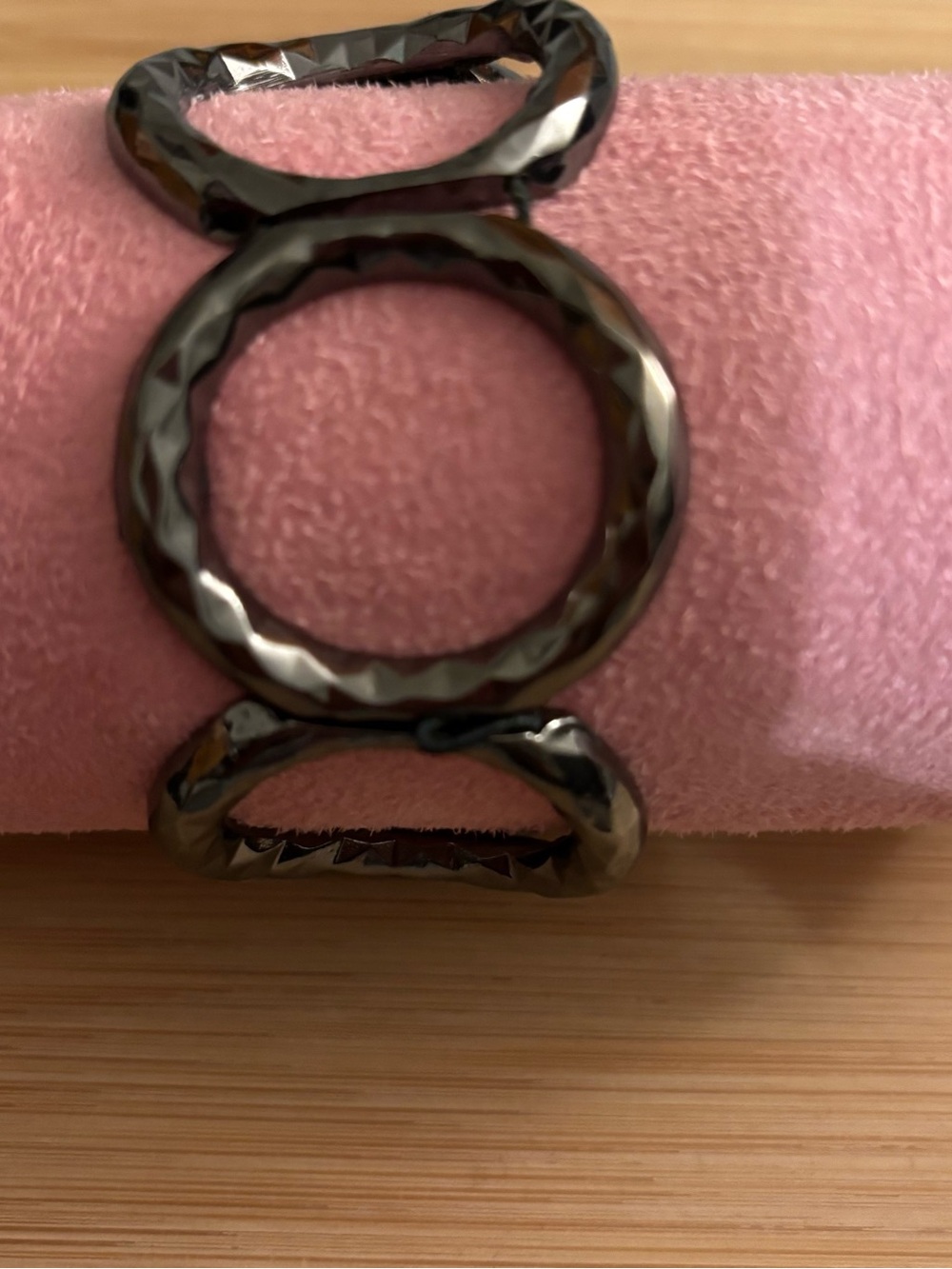 Unique Gun Metal Link Stretch Bracelet - Women Accessories
